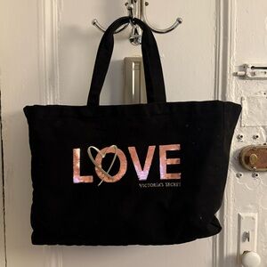 Victoria’s Secret XL sequin love tote